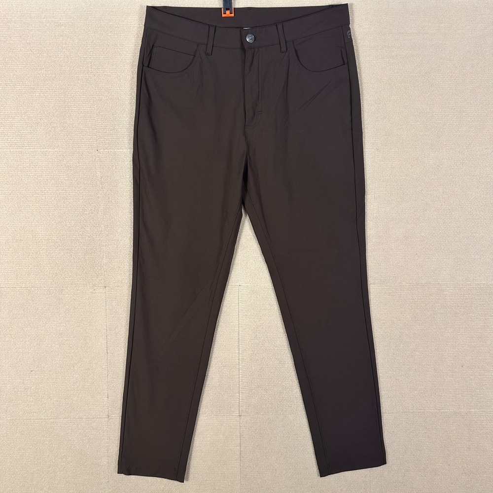 Fabletics The Don 5-Pocket Pant Mens 31x29 Brown Slim Fit Athleisure (Tag 31x32)